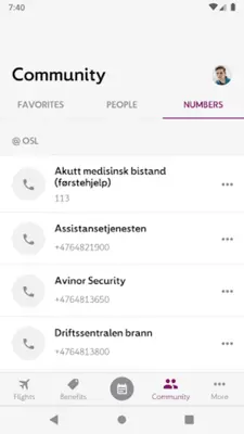 Avinor Community android App screenshot 1